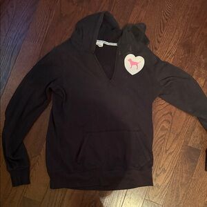 Pink black hoodie